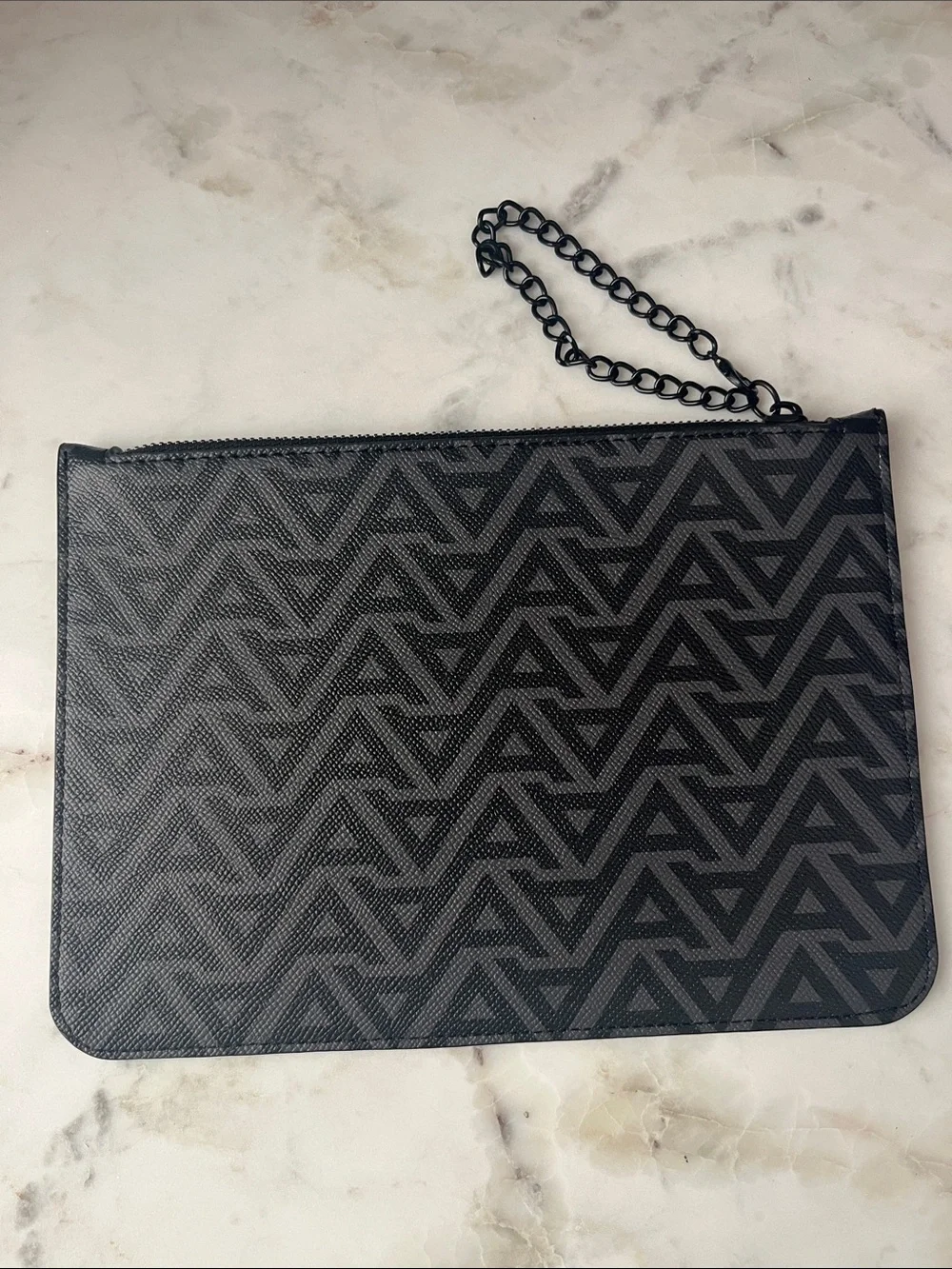 Aldo Black Geometric Chain Wrist Clutch
